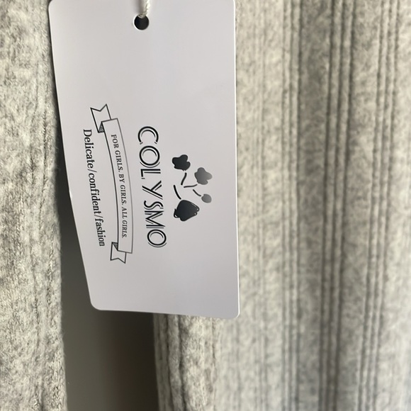 Colysmo Women's 2 Piece Set Sweater Bodycon Maxi Skirt Long Sleeve Crop Top - Picture 5 of 6